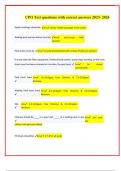CPO Test questions with correct answers 2023&sol;2024