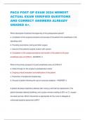 PACU POST OP EXAM 2024 NEWEST  ACTUAL EXAM VERIFIED QUESTIONS  AND CORRECT ANSWERS ALREADY  GRADED A&plus;&period;