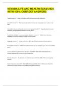 NEVADA LIFE AND HEALTH EXAM 2024 WITH 100&percnt; CORRECT ANSWERS
