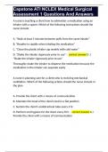 Capstone ATI NCLEX Medical Surgical Assessment 1 Questions And Answers 
