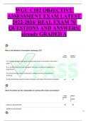 WGU C182 OBJECTIVE ASSESSMENT EXAM LATEST 2022-2024&sol; REAL EXAM 70 QUESTIONS AND ANSWERS&vert; already GRADED A