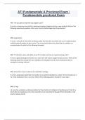 ATI Fundamentals A Proctored Exam &vert; Fundamentals proctored Exam 