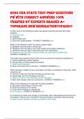 2024 CNA State Test Prep Questions FW WITH correct answers 100&percnt; verified by experts graded a&plus; topgrade new generation&excl;&excl;&excl;&excl;pass&excl;&excl;&excl;