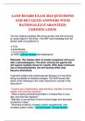 AANP BOARD EXAM 2024 QUESTIONS AND DETAILED ANSWERS WITH RATIONALE&vert; GUARANTEED CERTIFICATION