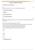 NUR 306 Exam 1 Practice Questions WITH 100% CORRECT ANSWERS| GRADED A+