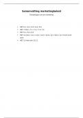 Samenvatting marketingbeleid - H6, H7, H9, H12, H13