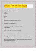 NHM 101 Final UA&comma; Exam Review  Questions and answers&comma; verified&sol; &sol; 2024-25 Exam board exam predictions&period; APPROVED&sol; 