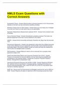 NMLS Exam Questions with Correct Answers 