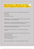 NHM 363 Exam 1 &lpar;Modules 1-4&rpar;&comma; Exam  Review Questions and answers&comma; rate &sol; 2024-25 Exam board exam predictions&period; APPROVED&sol; d A&plus;