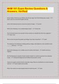 NHM 101 Exam Review Questions &  Answers&period; Verified&sol; &sol; 2024-25 Exam board exam predictions&period; APPROVED&sol; 