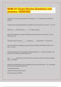 NHM 311 Exam Review Questions and  answers&period; VERIFIED&sol; &sol; 2024-25 Exam board exam predictions&period; APPROVED&sol; 