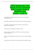 ARRT Radiography Exam  &lpar;Mosby Review Questions With Complete Solution 2024&sol;2025 Latest  Update&hellip;Grade A&plus; 
