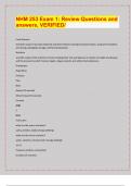 NHM 253 Exam 1&colon; Review Questions and  answers&comma; VERIFIED&sol; &sol; 2024-25 Exam board exam predictions&period; APPROVED&sol; 