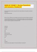 NHM 441 EXAM 1&colon; Review Questions  and answers&period; Graded A&plus; &sol; 2024-25 Exam board exam predictions&period; APPROVED&sol; 