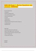NHM 365 Exam 1&colon; Review Questions and  answers&comma; VERIFIED&sol; &sol; 2024-25 Exam board exam predictions&period; APPROVED&sol; 