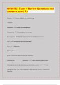 NHM 562&colon; Exam 1 Review Questions and  answers&comma; rated A&plus; &sol; 2024-25 Exam board exam predictions&period; APPROVED&sol; 