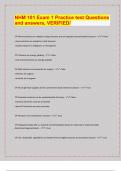 NHM 101 Exam 1 Practice test Questions  and answers&comma; VERIFIED&sol; &sol; 2024-25 Exam board exam predictions&period; APPROVED&sol; 