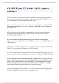 CA SIP Exam 2024 with 100&percnt; correct answers