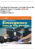 Test Bank for Emergency Care inthe Streets 9th edition By Nancy L. Caroline (2024) All Chapters 1-53 Complete Guide A+