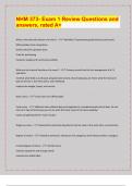NHM 373- Exam 1 Review Questions and  answers&comma; rated A&plus; &sol; 2024-25 Exam board exam predictions&period; APPROVED&sol; 