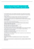 Audinate Dante Level 1 Questions with Complete Verified Solutions 2024&sol;2025