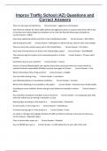 Improv Traffic School &lpar;AZ&rpar; Questions and Correct Answers 