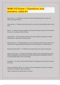 NHM 315 Exam 1 Questions and  answers&comma; rated A&plus; &sol; 2024-25 Exam board exam predictions&period; APPROVED&sol; 