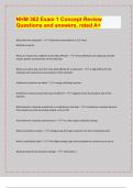 NHM 362 Exam 1 Concept Review Questions and answers&comma; rated A&plus; &sol; 2024-25 Exam board exam predictions&period; APPROVED&sol; 