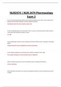 NUR2474 &vert; NUR 2474 Pharmacology Exam 2 