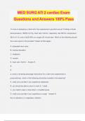 MED SURG ATI 2 cardiac Exam Questions and Answers 100&percnt; Pass