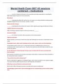 Mental Health Exam 6007 All sessions combined &plus; medications 