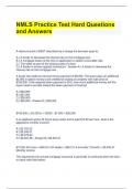 NMLS Practice Test Hard Questions and Answers
