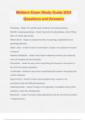 Midterm Exam Study Guide 2024 Questions and Answers