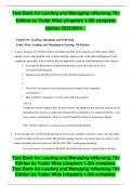 Test Bank for Leading and Managing inNursing 7th Edition by Yoder Wise &lpar;chapters 1-30&rpar; complete Update 2023&sol;2024 &period;