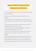 Jessica's NCCT Practice Exam Questions and Answers
