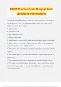 NCCT Practice Exam Surgical Tech Questions and Answers