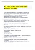 CAOHC Exam Questions with Correct Answers 
