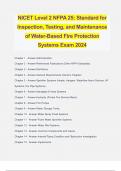 NICET Level 2 NFPA 25: Standard for Inspection, Testing, and Maintenance of Water-Based Fire Protection Systems Exam 2024