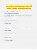 Pharmacology Nurse 3050 Bundled Exams Questions and Answers &vert; 100&percnt; Verified and Updated 2024 &vert; Graded A&plus;