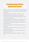 Physiology Chapter 39 Exam Questions and Answers