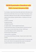 PNCB Examination Questions with 100% Correct Answers 2024