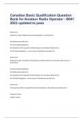 Canadian Basic Qualification Question Bank for Amateur Radio Operato1 Question and answers already passed 2024