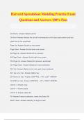 Harvard Spreadsheet Modeling Practice Exam Questions and Answers 100% Pass
