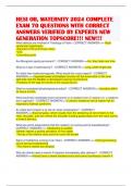 HESI OB&comma; MATERNITY 2024 COMPLETE EXAM 70 QUESTIONS WITH CORRECT ANSWERS VERIFIED BY EXPERTS NEW GENERATION TOPSCORE&excl;&excl;&excl; NEW&excl;&excl;&excl;
