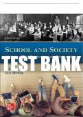Test Bank For School and Society: Historical and Contemporary Perspectives, 8th Edition All Chapters - 9780078110481