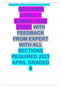 BENJAMIN CAVILL I-HUMAN CASE STUDY BENJAMIN CAVILL I- HUMAN CASE STUDY WITH FEEDBACK FROM EXPERT WITH ALL SECTIONS REQUIRED 2023 APRIL GRADED A