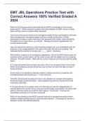 EMT JBL Operations Practice Test with Correct Answers 100&percnt; Verified Graded A 2024