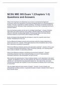 NCSU MIE 305 Exam 1 (Chapters 1-3) Questions and Answers 2024