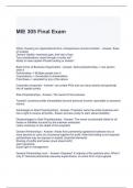MIE 305 Final Exam with correct Answers