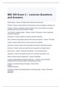 MIE 305 Exam 3 – Lectures Questions and Answers 2024
